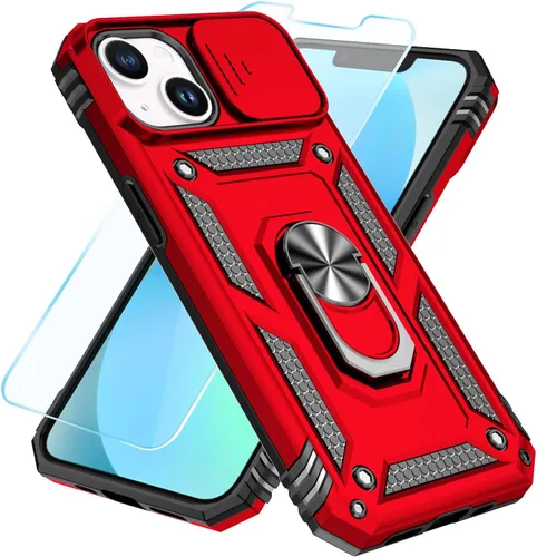 Vista 16 de SunStory Funda compatible con iPhone 12 Pro Max con protector de pantalla HD, cubierta de cámara deslizante y soporte de anillo giratorio