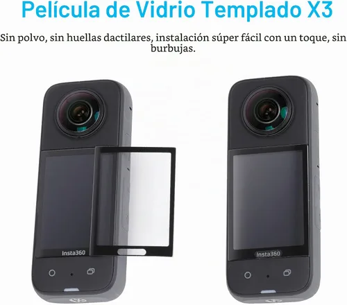 Vista 4 de PellKing Kit de accesorios de protección de cámara para Insta360 X3 Protector de lente/cubierta protectora de silicona/protectores