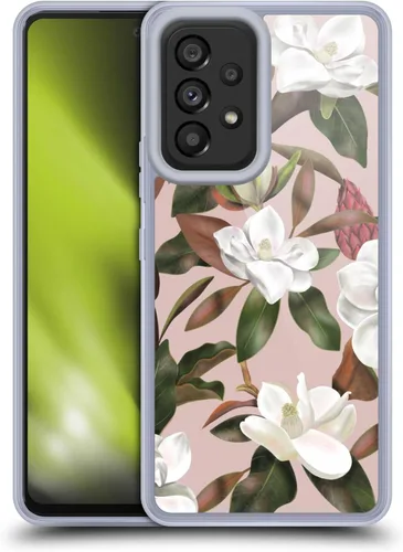 Vista 9 de Head Case Designs Funda de gel suave con licencia oficial de Anis Illustration Grey Aqua Magnolias compatible con Samsung Galaxy A53 5G (2022)
