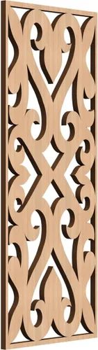 Vista 25 de Keene Paneles de pared decorativos de madera con calado, 9 3/8 pulgadas de ancho x 24 3/8 pulgadas de alto x 1/4 de alto, abedul Birch