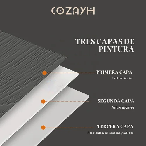 Vista 6 de COZAYH - Mesa auxiliar geométrica, base de metal piramidal, color negro