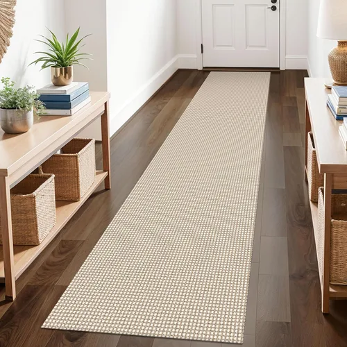 Vista 33 de KOZYFLY - Tapetes de pasillo, lavables, con respaldo de goma antideslizante, tapete de algodón para interiores, entrada, puerta trasera, habitación