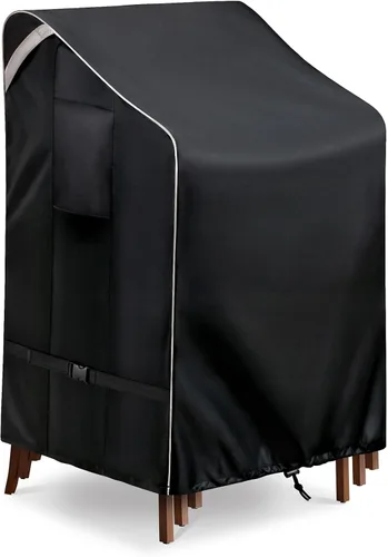 Vista 13 de COSFLY Fundas para sillas de patio al aire libre, impermeables, resistentes a los rayos UV, ajuste ajustable con correas de hebilla, se adapta a