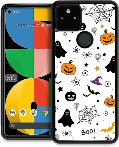 Vista 103 de Funda compatible con Google Pixel 4A 5G, Nochebuena, Google Pixel 4A 5G, delgada, suave, a prueba de golpes, TPU para mujeres y niñas, niños, funda