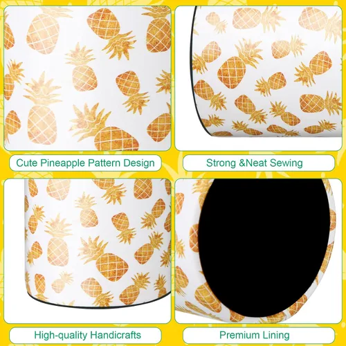 Vista 4 de BBTO Soporte para bolígrafo de piña con 6 bolígrafos en forma de piña, regalo de bolígrafo negro de tinta de gel de 0.020 in para vasos de lápices