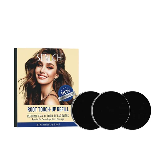 Vista 17 de SEVICH Polvo magnético recargable para retoque de raíces del cabello, impermeable, cobertura de canas y corrector de línea capilar con doble