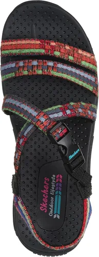 Vista 3 de Skechers Women's Reggae Sew Me Boho Slingback Sandal Negro Multi