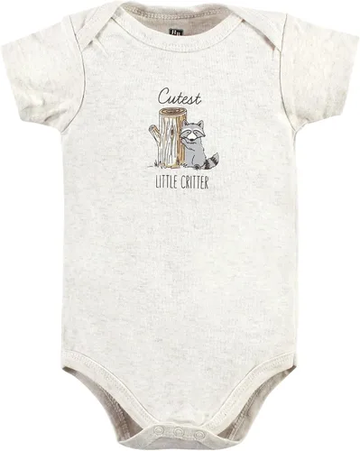 Vista 5 de Hudson Baby - Mamelucos de algodón para bebés niñas, Animales del bosque, paquete de 5
