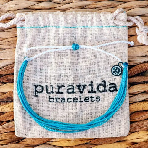 Vista 3 de Pura Vida - Pulseras de joyería, 100% impermeables y hechas a mano con dije recubierto, banda ajustable