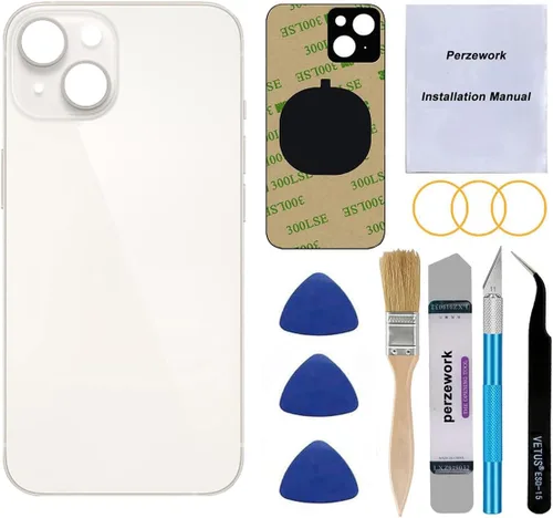 Vista 10 de Reemplazo de vidrio trasero OEM para iPhone 14 6.1 pulgadas con kit de herramientas de reparación (azul)