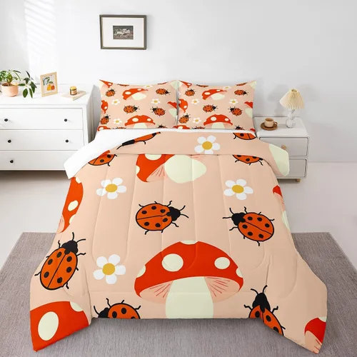 Vista 28 de Farm Aninmal - Juego de ropa de cama para niños, divertido juego de edredón de animales de granja para adolescentes y niñas, juegos de edredón