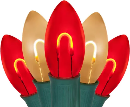 Vista 13 de Wintergreen Lighting - Luces navideñas inastillables FlexFilament LED C9 Azul