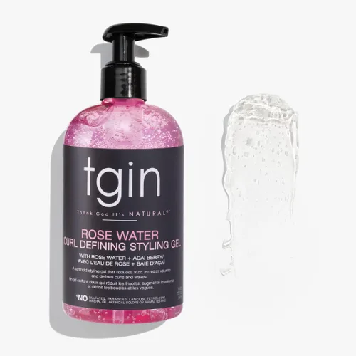 Vista 2 de tgin Acondicionador sin enjuague suavizante de agua de rosas y gel de peinado definidor de agua de rosas para cabello rizado, rizado y ondulado
