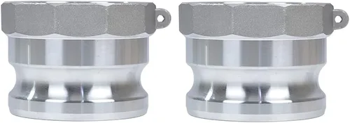 Vista 8 de 2 piezas de accesorios de bloqueo de leva de aluminio (1 pulgada Parte A) accesorios de manguera de ranura de leva, adaptador macho hembra NPT rosca