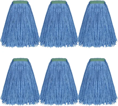 Vista 9 de Matthew Cleaning - Paquete de 3 trapeadores de algodón de 16 onzas, cuerda abierta de algodón, recambios de cuerda resistente, mezcla universal