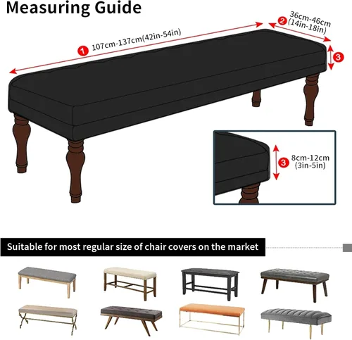 Vista 9 de SearchI Juego de 4 fundas para sillas, fundas de asiento para sillas de comedor, fundas de asiento elásticas de jacquard para sillas de comedor