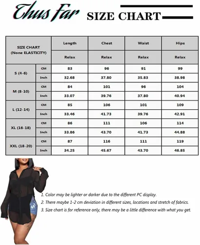 Vista 4 de Blusa transparente con botones para mujer, sexy, de manga larga, de malla, para mujer