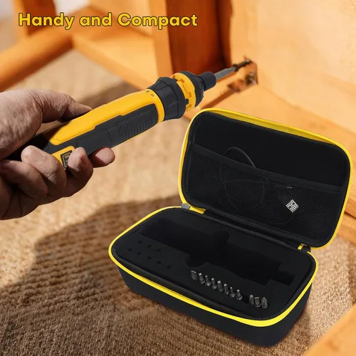 Vista 4 de YouKnow Funda de viaje compatible con destornillador inalámbrico DEWALT (DWHT66719) y puntas de destornillador con espuma personalizada