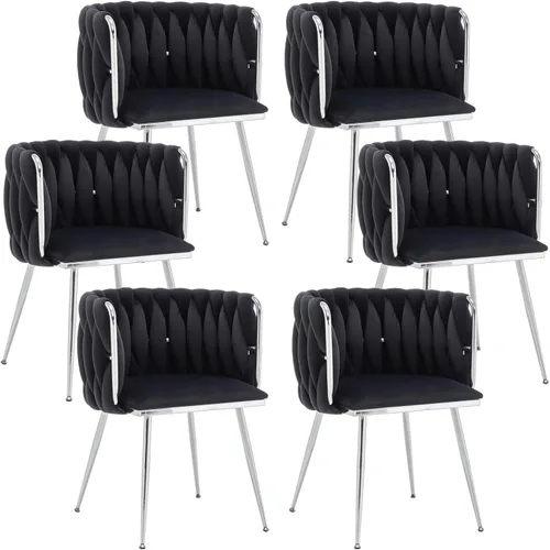 Vista 9 de Juego de 2 Sillas de Comedor de Terciopelo, Sillas Tapizadas para Comedor con Patas de Metal, Sillas de Comedor Modernas 2, Sillas Modernas de Beige