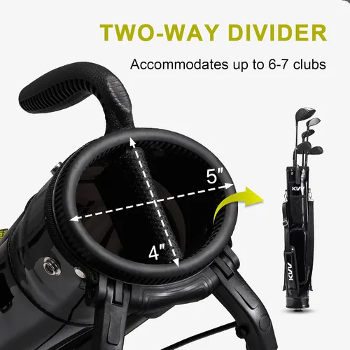 Vista 4 de KVV Lightweight Sunday Golf Stand Bag, Colorful Fashion Pitch and Putt Golf Bag
