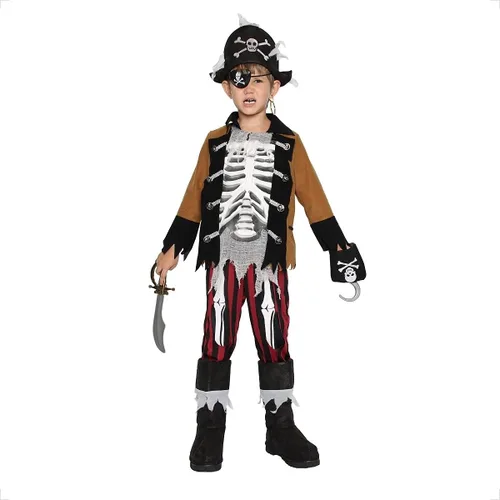 Vista 3 de Jason Party Disfraz de pirata para niños, disfraz de pirata de lujo para Halloween