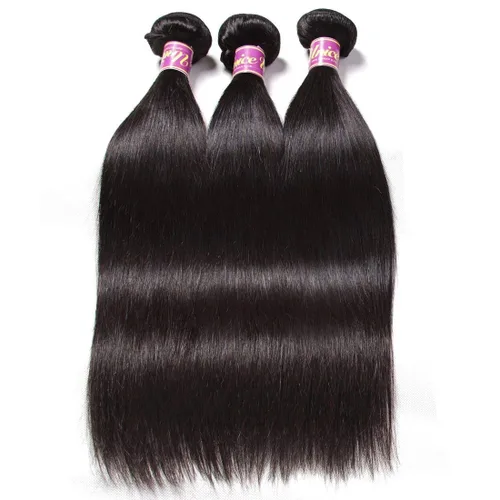 Vista 6 de Cabello 7 a malayo liso, 4 paquetes sin procesar, vírgenes, extensiones de pelo, cabello humano con longitudes mixtas, 100% cabello humano