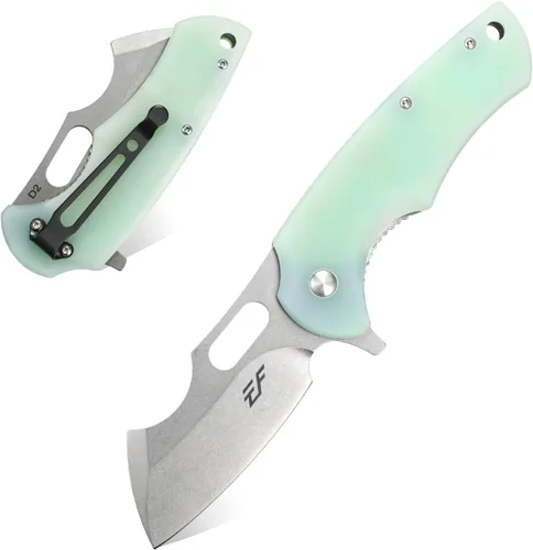 Vista 10 de Eafengrow Navajas de bolsillo D2 Blade y G10 Mango plegable Cuchillo de camping Mini cuchillo de bolsillo al aire libre Herramienta de supervivencia