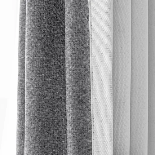 Vista 9 de Rinwoc - Cortinas 100% opacas para dormitorio, con aislamiento térmico, cortinas de 63 pulgadas de largo, juego de 2 paneles, textura de lino