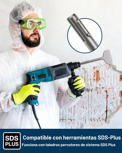 Vista 4 de Firecore - Broca de cincel SDS Plus de 4 pulgadas por 11 pulgadas para herramienta de taladro de martillo giratorio SDS Plus Tile Removal Chisel