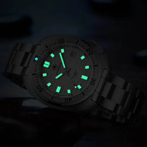 Vista 5 de ADDIESDIVE Reloj automático para hombre de buceo 200M luminiscente mecánico NH35A acero inoxidable analógico