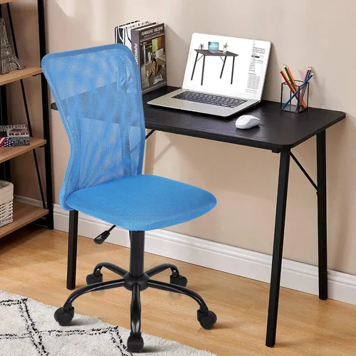 Vista 13 de Silla ergonómica de oficina con soporte de malla, moderna silla giratoria ejecutiva con respaldo medio, silla de computadora, silla de tareas