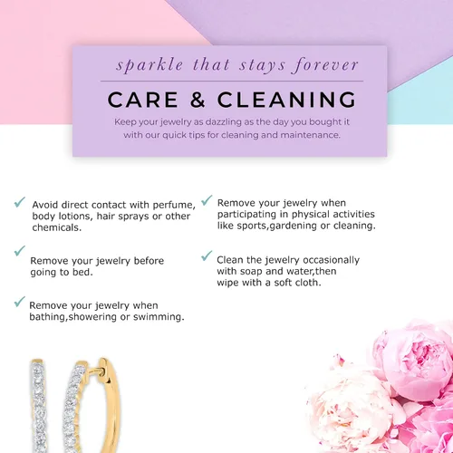 Vista 6 de La Joya Lab Grown Diamond Hoop Earrings for Women 34 - 1 CT TW 925 Sterling Silver Hoop Diamond Earrings The Ideal Pair of Womens Diamond Earrings