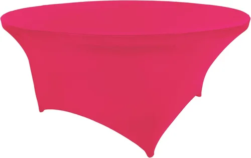 Vista 135 de Mantel de cóctel de elastano redondo de 24 pulgadas x 30 pulgadas de alto, color negro