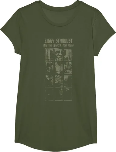 Vista 35 de David Bowie - Camiseta And The Spiders From Mars Faded, Negro