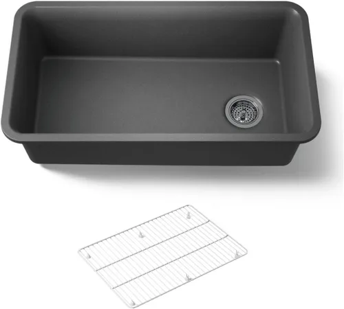 Vista 44 de Kohler K-8223-CM5 Cairn - Grifos para fregadero de cocina, color beige mate