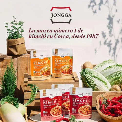 Vista 6 de Spicy Premium Kimchi Repollo Napa [bolsa de tamaño divertido] – [Original] – (sin gluten, keto, vegano) 0 grasa/0 azúcar/0 colesterol Kimchi