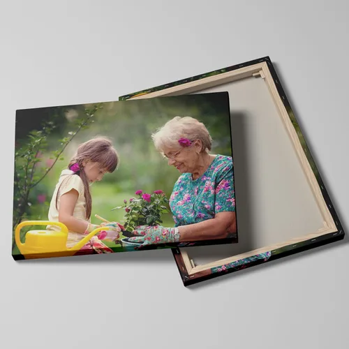 Vista 6 de Impresiones en lienzo personalizadas con tus fotos (lienzo enmarcado de 6 pulgadas de ancho x 8 pulgadas de alto), lienzo de pared personalizado