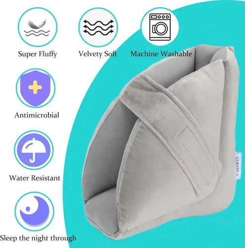 Vista 4 de Fanwer Protectores de talón para úlceras por presión, almohada de suplemento de pies, cojines de talón para aliviar el dolor de talón, úlceras por
