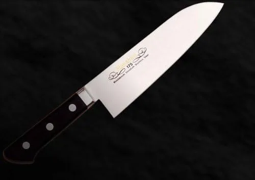 Vista 2 de Masahiro Santoku - Cuchillo gyuto con borde de acero molibdeno, 6.9 pulgadas (6.9 in)