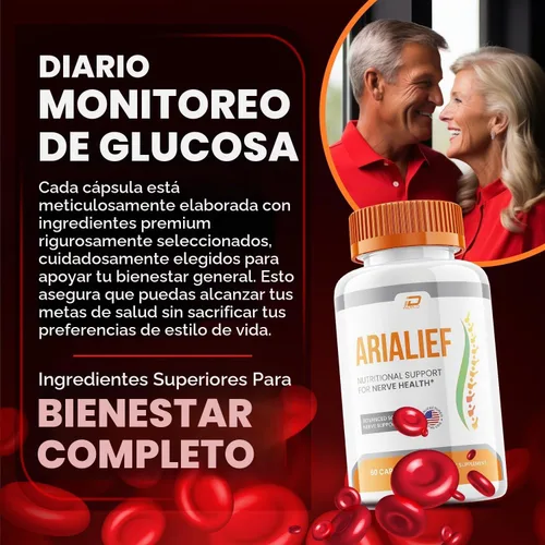 Vista 2 de Cápsulas Arialief, suplemento avanzado Arialief, fórmula totalmente natural para mantener niveles saludables, fórmula diaria de máxima fuerza