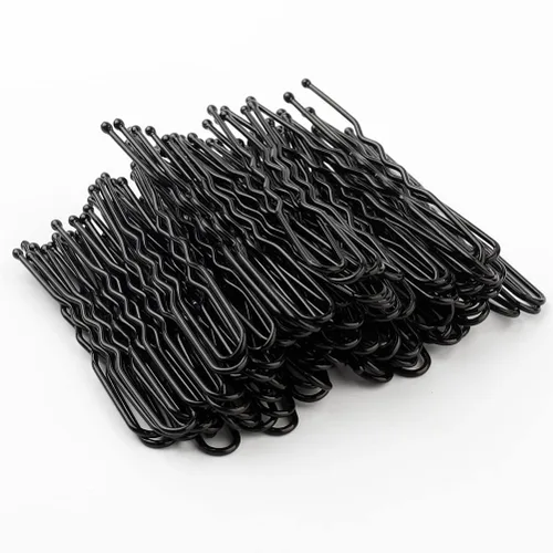 Vista 4 de 200 horquillas para el pelo en forma de U de 2.4 y 2 pulgadas, pasadores de pelo con caja de almacenamiento para mujeres y niñas y peluquería (negro)