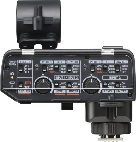 Vista 2 de Tascam FUJIFILM Kit XLR Adaptador de micrófono para cámaras sin espejo, negro (CA-XLR2d-F)