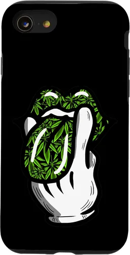 Vista 18 de Lick Smoke Weed Leaf Pattern Marihuana 420 Cannabis Pot Gift Case para iPhone 17