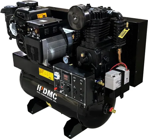 Vista 10 de 13HP Compresor de aire a gas con arranque eléctrico Max 125PSI