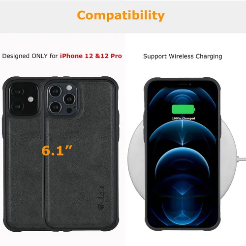 Vista 7 de MagBig Series - Funda para iPhone 12 y iPhone 12 Pro, placa de metal integrada para soporte magnético de automóvil, compatible con carga