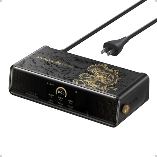 Vista 8 de Estación de acoplamiento Anker 10-en-1 USB C, estación de acoplamiento Displaylink con Dual HDMI y DisplayPort para laptops Windows, MacBook Air/Pro