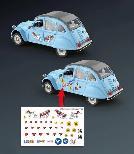 Vista 7 de PLAYMOBIL Classic Car 70640 Citroën 2 CV, pato con capucha extraíble, coleccionable para fanáticos de los coches, juguete para coleccionistas