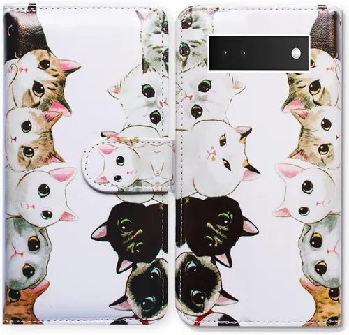 Vista 26 de Bcov Funda para Pixel 6a, diseño de pájaro negro de cuero verde con tapa para teléfono con ranura para tarjetas, soporte para Google Pixel 6a