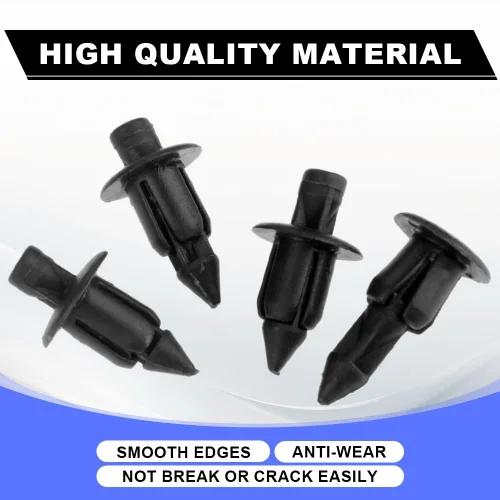 Vista 3 de 50 piezas de 0.236 in M6 Fender Clip Retenedor Parachoques Nylon Push Remache Pasadores Tornillos de repuesto para Honda Kawasaki Suzuki GSX-R