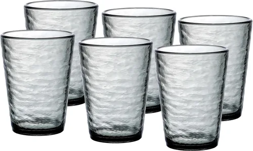 Vista 12 de RIPPLE- Juego de 4 vasos acrílicos de 16 onzas, sin BPA, apilables, aptos para lavavajillas, transparentes